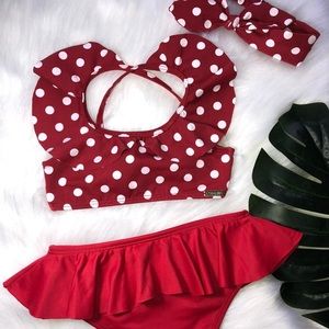 Two piece girls swimsuit